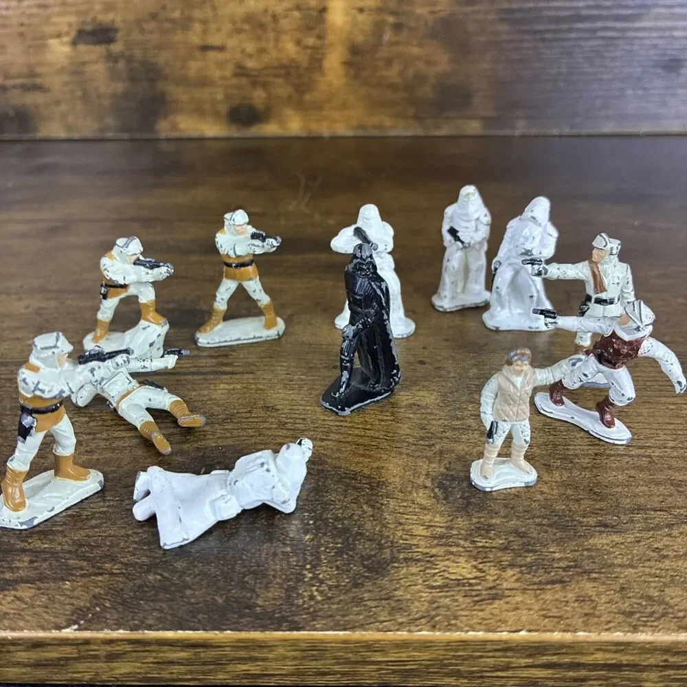 12 Vintage 1982 Star Wars Micro Collection Die-Cast Metal Figures Kenner 1982